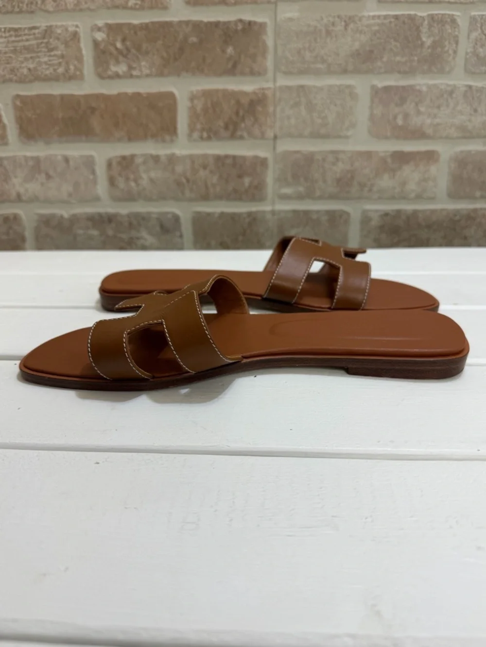 Hermès Oran Gold Iconic H Calfskin Slide Sandal Size 40 - Picture 6 of 16